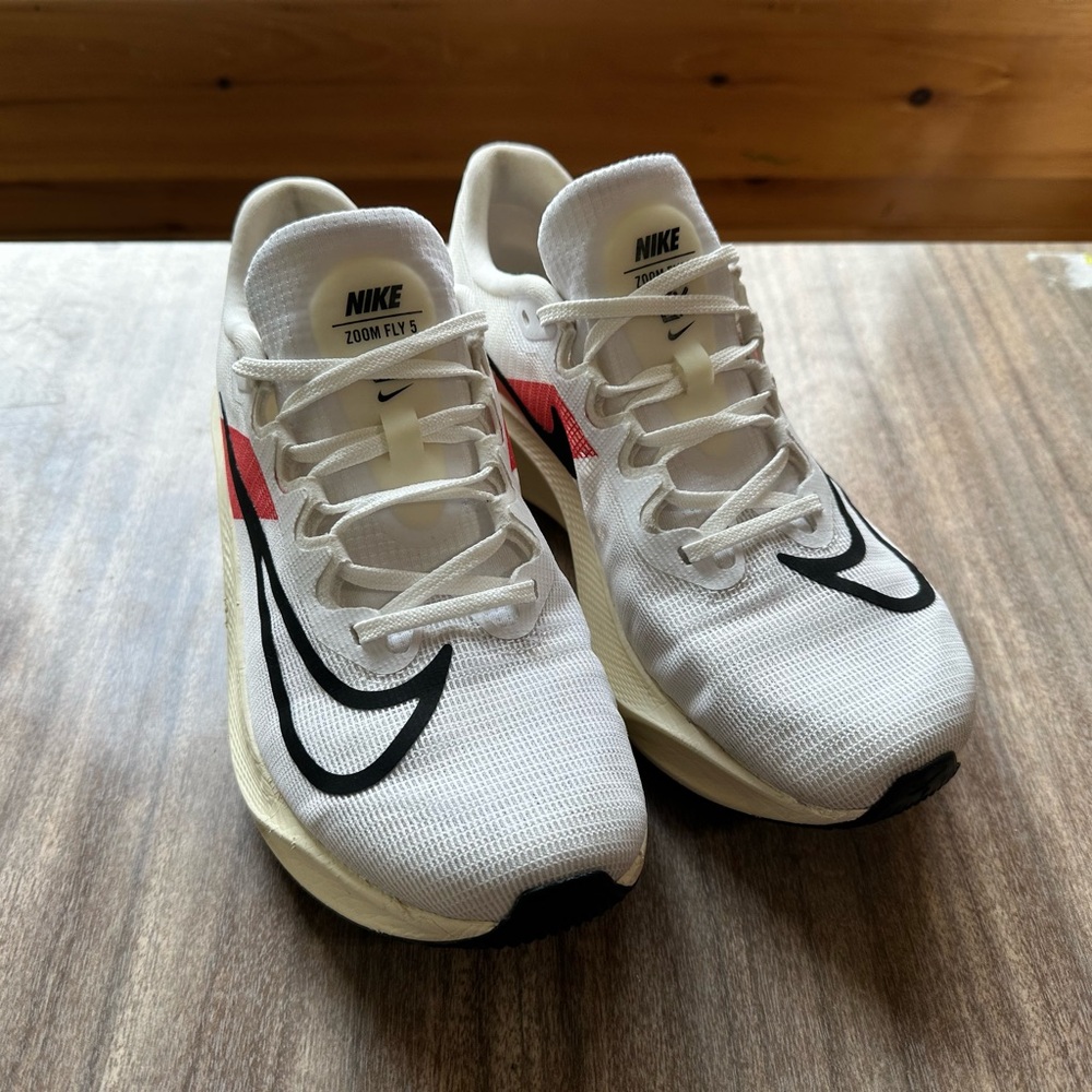 Nike Zoom Fly 5 EK Eliud Kipchoge White Red Running Shoes Mens Size 9.5